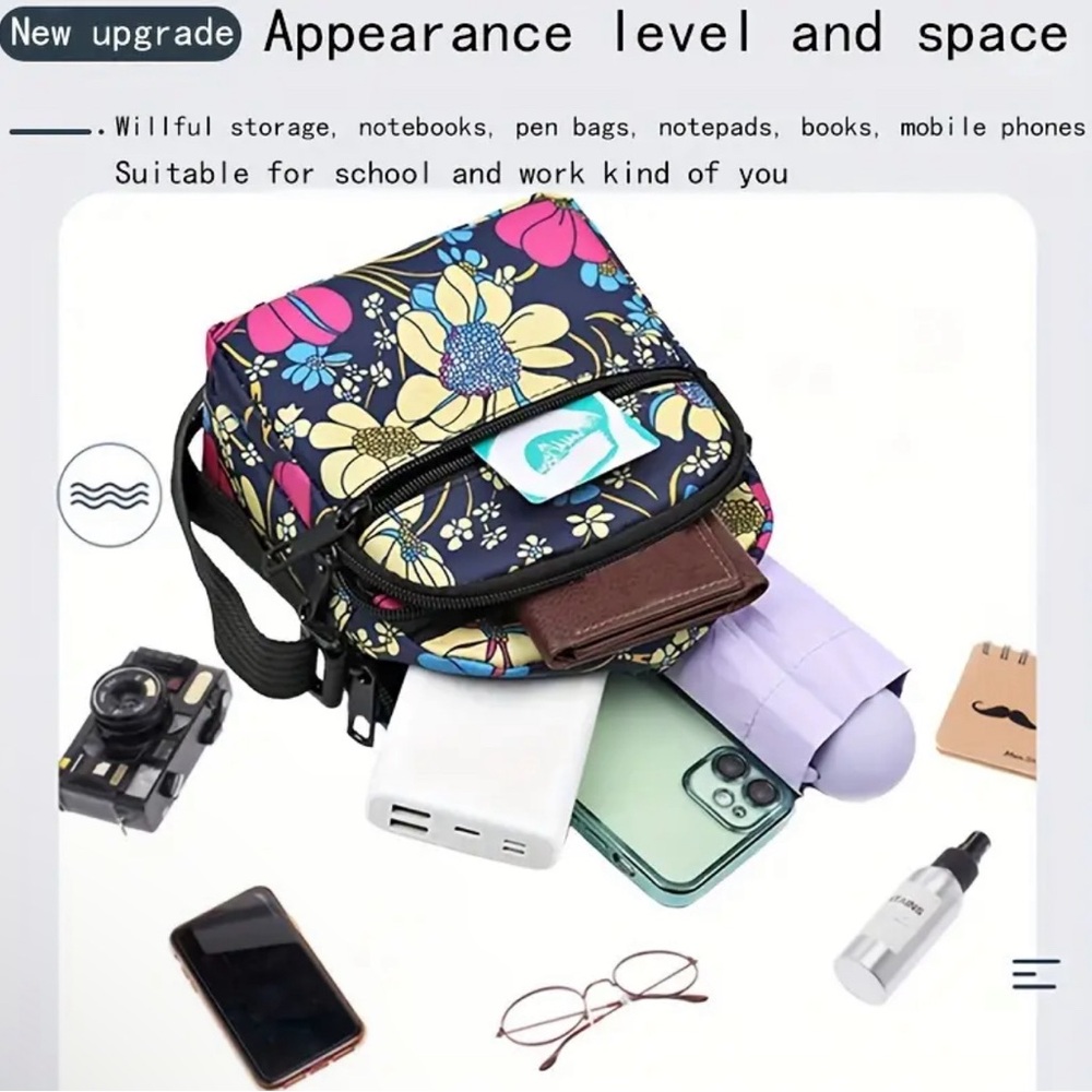 NWT! Stylish Floral Crossbody Purse - Shoulder Bag for Women’s - Picture 3 of 4